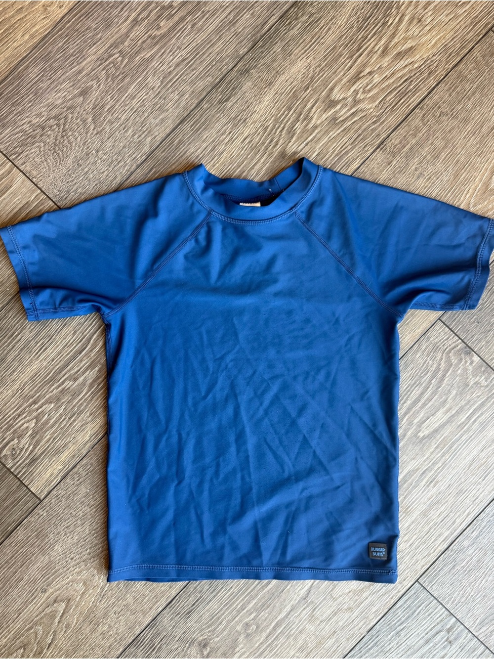 Rugged Butts Kids Blue Short Sleeve Rash Guard Top